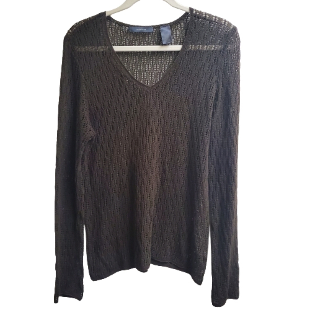 Liz Claiborne Open‎ Knit Sweater Large grunge goth punk